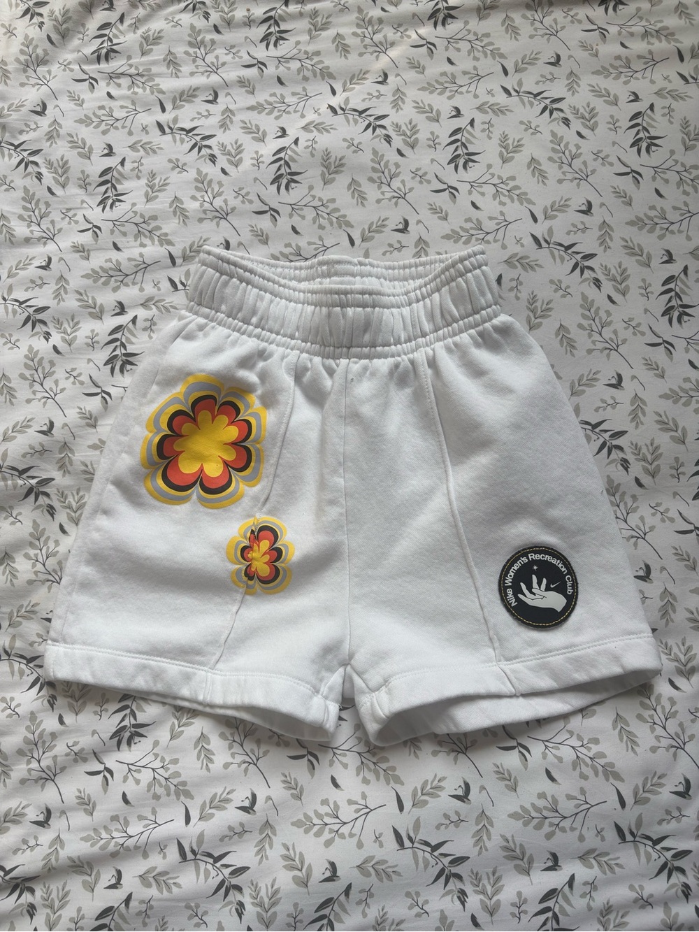 Women’s Nike White Graphic Athletic Shorts